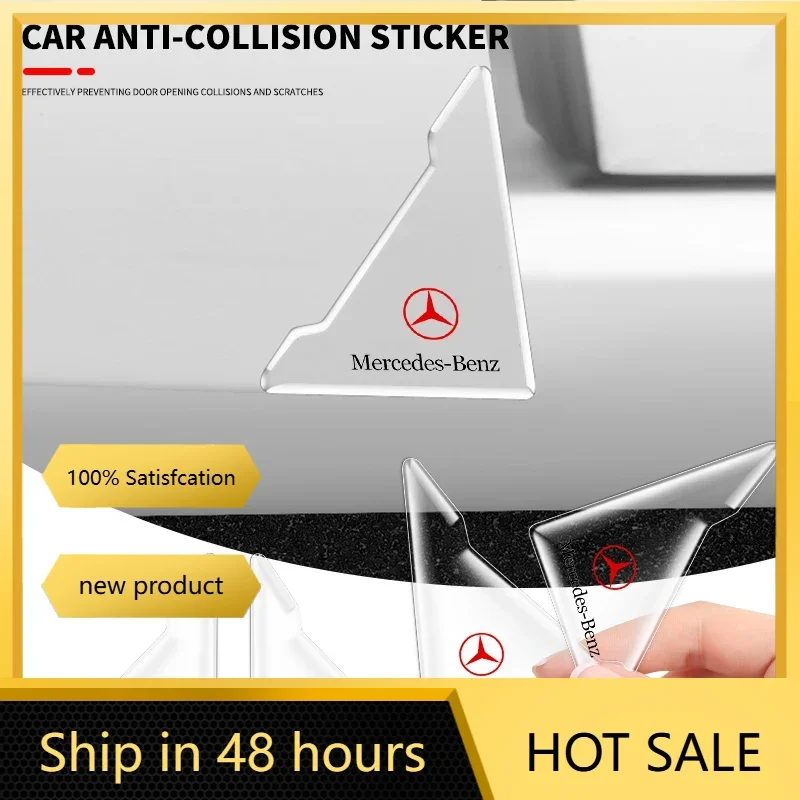 

，2Pcs Car Door Corner Protective Cover Anti-collision Stickers For Mercedes Benz A C E Class GLE GLB GLC W205 W212 W213 X253