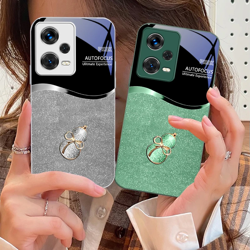 

Gradient Gourd Of Applesr For Xiaomi 14 Ultra 13 Lite Redmi Note 13 11 Pro 12 Plus Poco X6 3 Pro F4 6 GT Tempered Phone Case