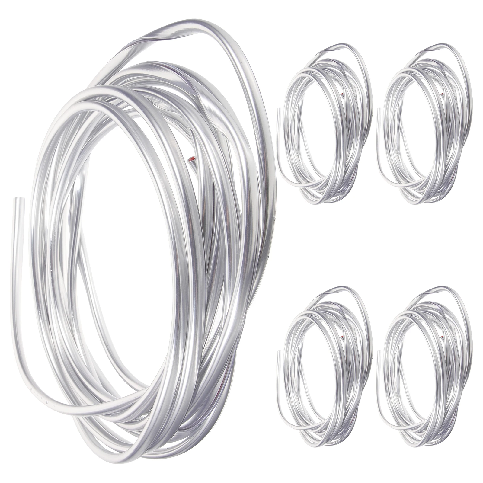 

5pcs Car Door Edges Guards Fully Electroplated Anti Collision Strip Durable PVC Material Door Protectors Vehicles Scratch