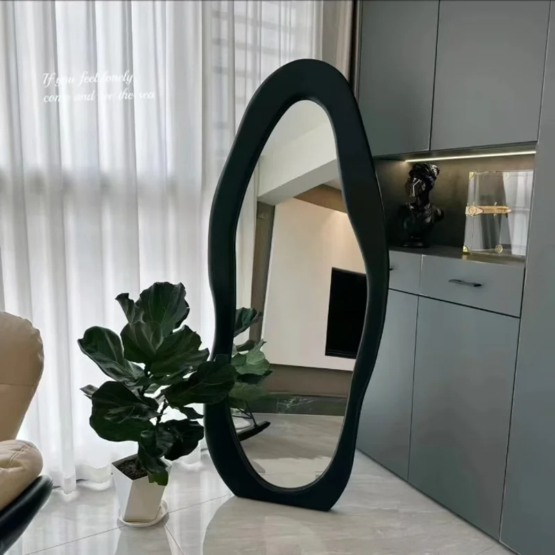 `Mango Full Length Floor Mirror Luxury HD Irregular Fitting Standing Mirror Trendy Home Clothing Store Bedroom Furniture`