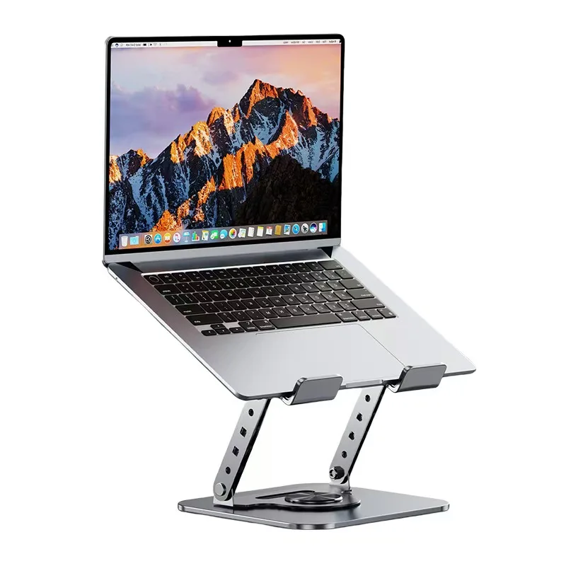 Laptop stand, capable of 360 ° rotation, expandable and height increasing, all metal multifunctional folding