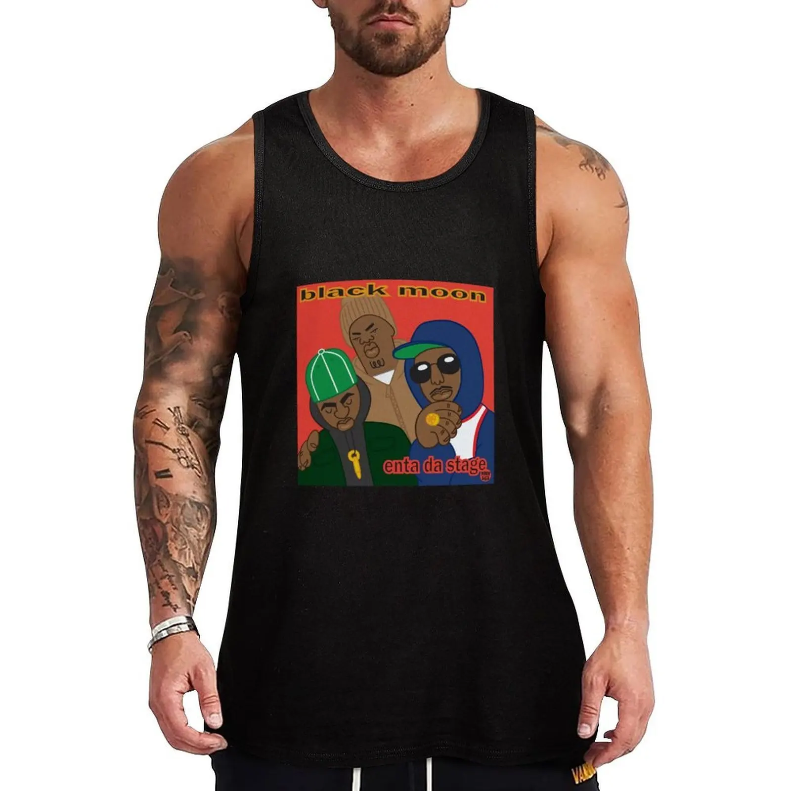Black Moon - Enta Da Stage Tank Top Breathable Athletic Tank Top Workout Quick Dry Shirt