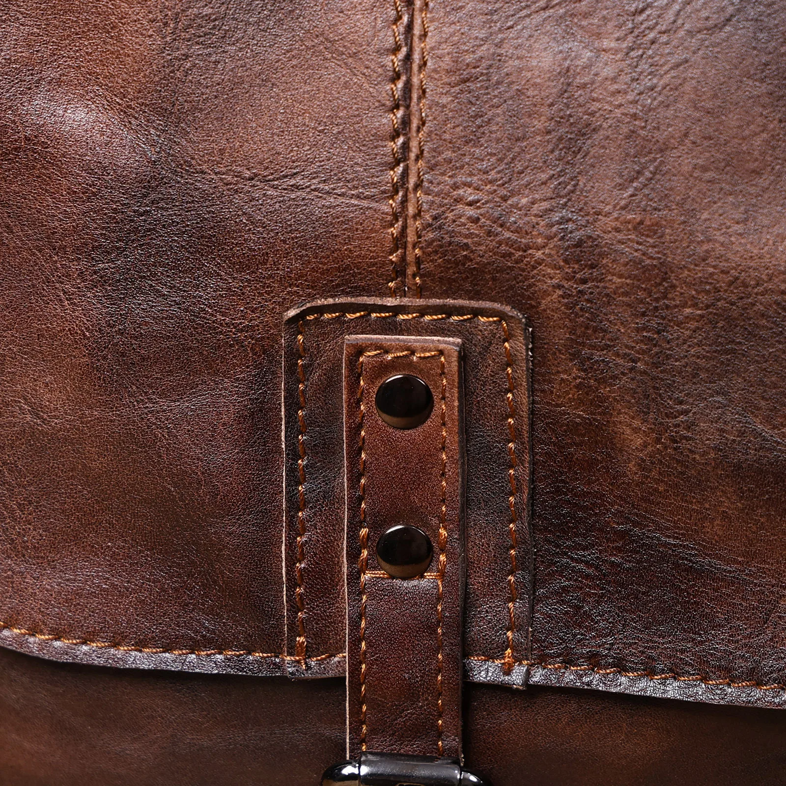 Vintage Herren-Umhängetasche aus hochwertigem Leder, lässige Messenger-Tasche, große horizontale quadratische Schultertasche – Detail 19