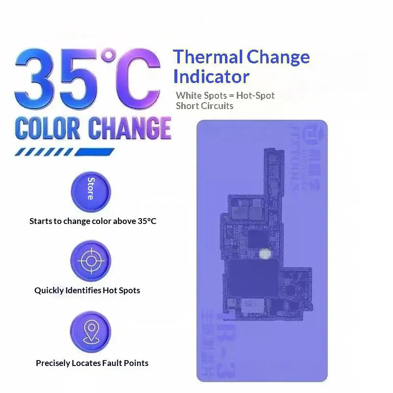 IR-3 Short Circuit Finder Pad Thermochromic Temperature Sensitive Sheet For Mainboard Hot Spot Fault Locator Repair Tools