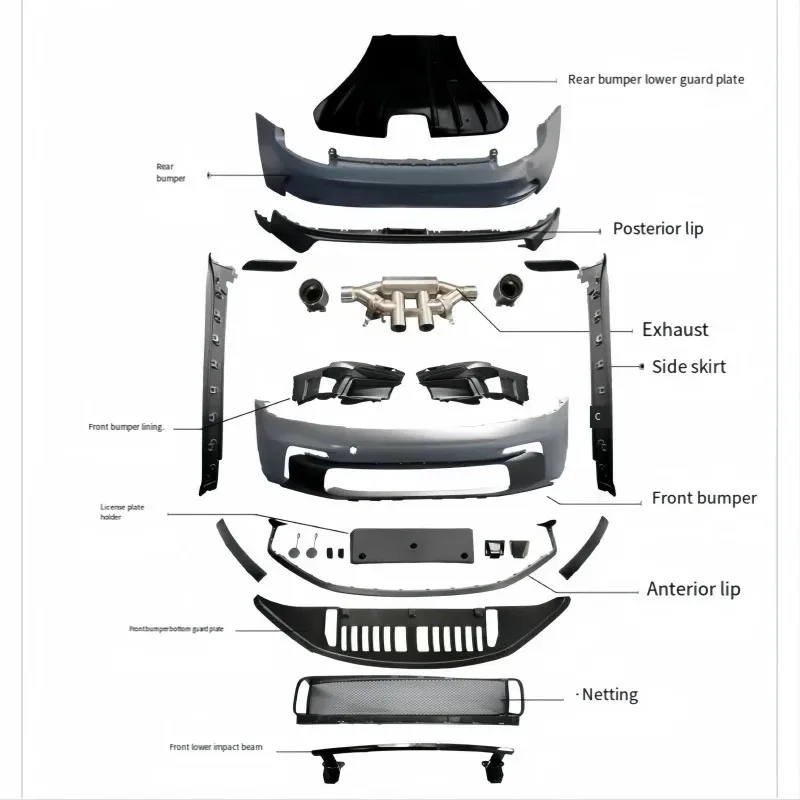 Suitle for  991, 992, and GT3 Body Kit with Extensive Modifications and Upgrs for the Large Wraparound Den.
