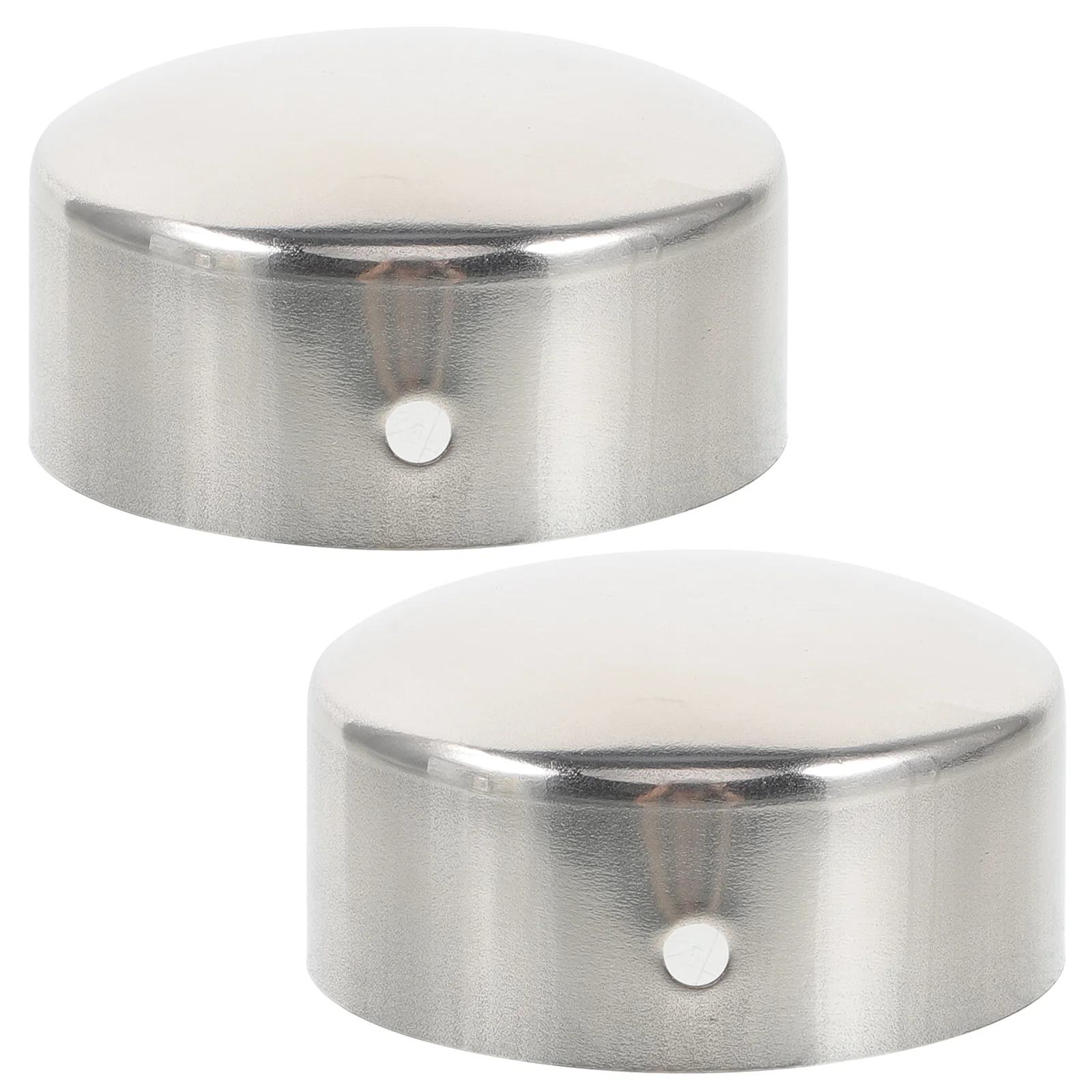 2 Pcs Aluminum Tubes Protective Caps Handrail End Metal Hole Plugs Protector Fitting