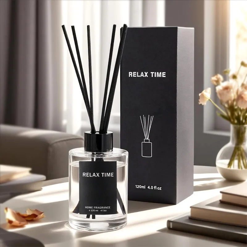 Luxury Flameless Reed Diffuser Aromatherapy Ornament Nature Plant Fragrance Oil Jasmine Rose Osmanthus Scent Home Bathroom Decor
