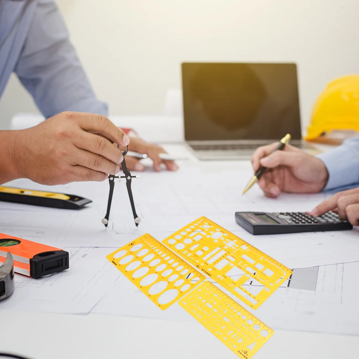 3 قطعة مجموعة الهندسة قالب برتقالي شفاف من البلاستيك الصلب مسطرة رسم للمدرسة والمكتب الهندسة تصميم فني أداة صياغة