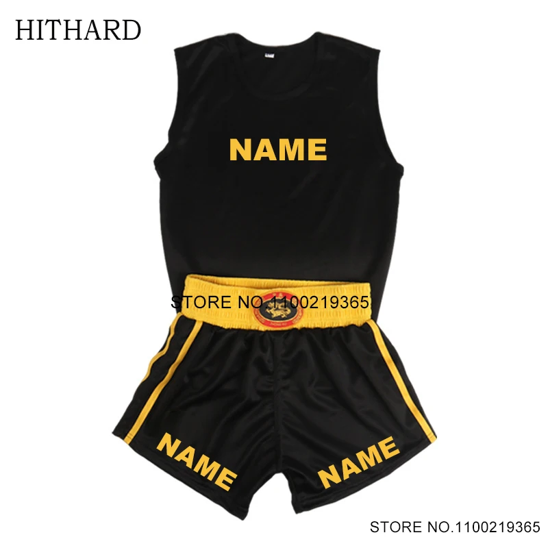 

Muay Thai Shorts T-Shirt Custom Boxing Shorts Child Women Men Wushu Sanda Martial Arts MMA Clothing Cage Fight Kickboxing Pants