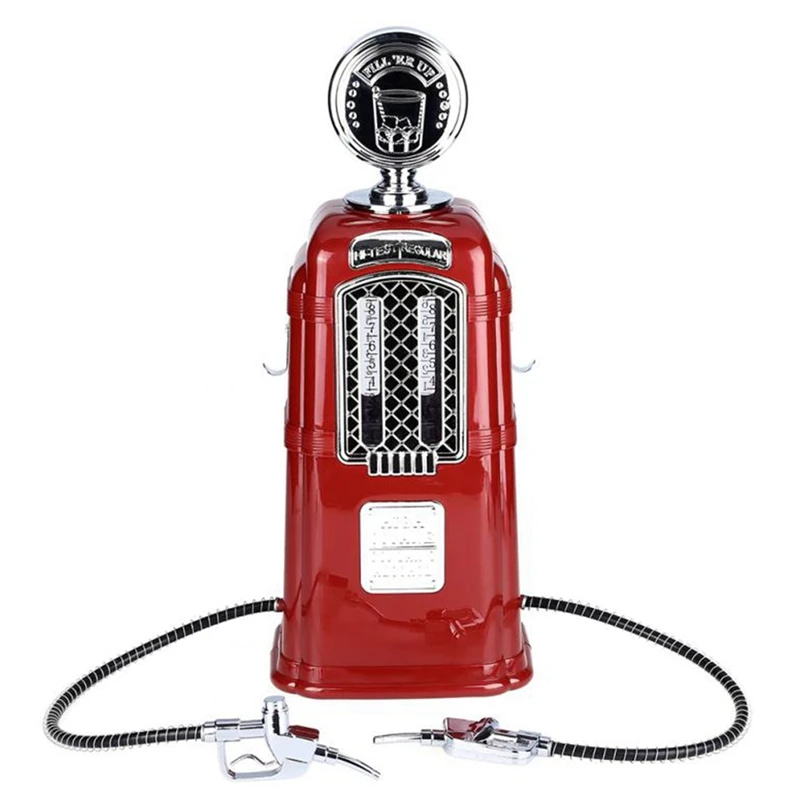 Double Head Liquor Pump Gas Station Beer Dispenser Liquid Soft Drink Beverage Dispenser Machine Bar Beer Tools Red-ABVK