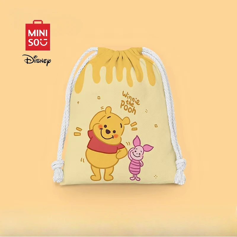 

MINISO Disney PUU Drawstring Cartoon Pouch - Portable Storage Bag for Students' Essentials Cosmetics and Travel Toiletries