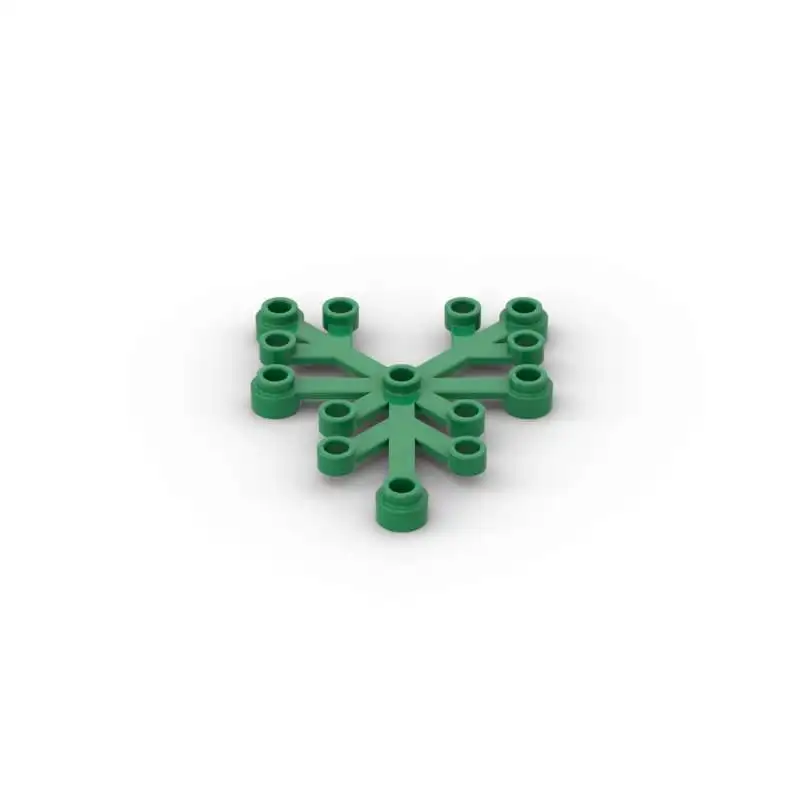 MOC 10PCS 2417 Plant Leaves 6x5 Building Blocks Kit Botanical Garden Tree Decoration Bricks Particle Toys Children Birthday Gift