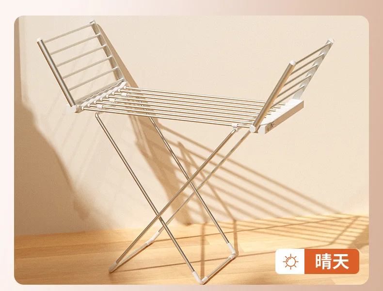 Drying Clothes Rack Floor Folding Indoor Dryer Electric Heating Towel Drying Baby & Kids Clothes Heating Foldable Laundry Rack