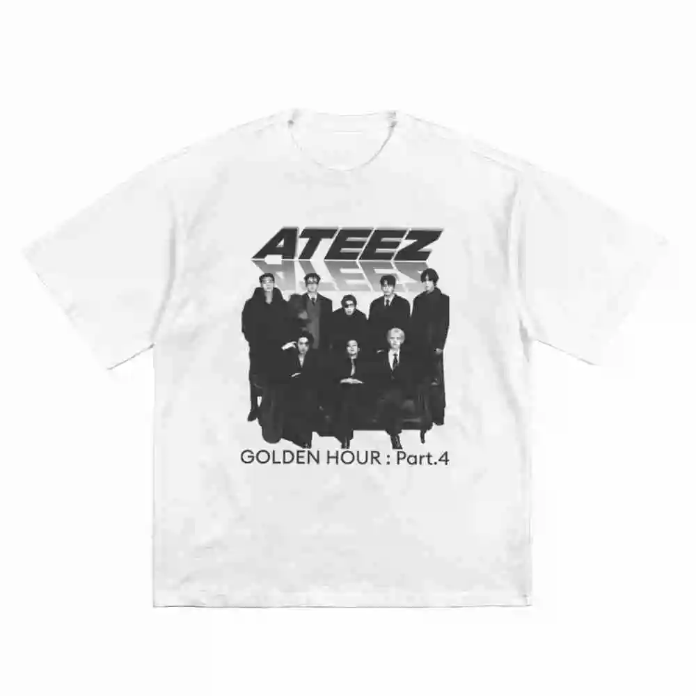 Ateez Golden Hour Part 4 Deep In My Heart Soul Short Sleeve Tee 100% Cotton T-Shirt