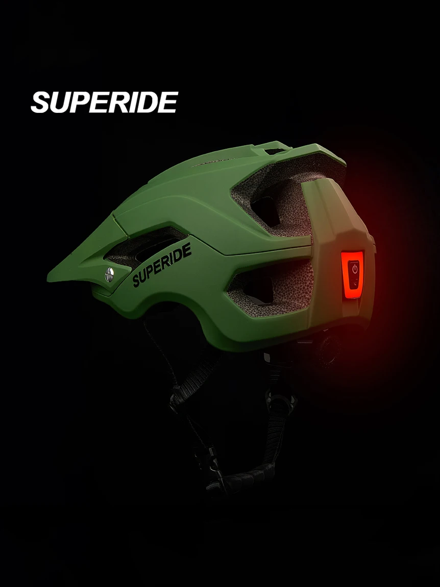AliExpress NONE SUPERIDE Men Women MTB Bicycle Helmet with Rechargeable Rearlight In-mold Road Mountain Bike Helmet Ultralight Cycling Helmet