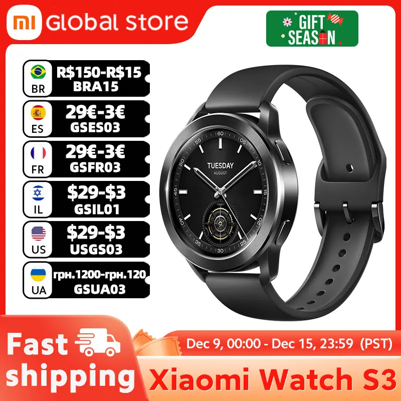 World Premiere Global Version Xiaomi Watch S3 1.43” AMOLED Display Bluetooth®️ 5.2 AII -New MIUI Watch OS 14 days battery life