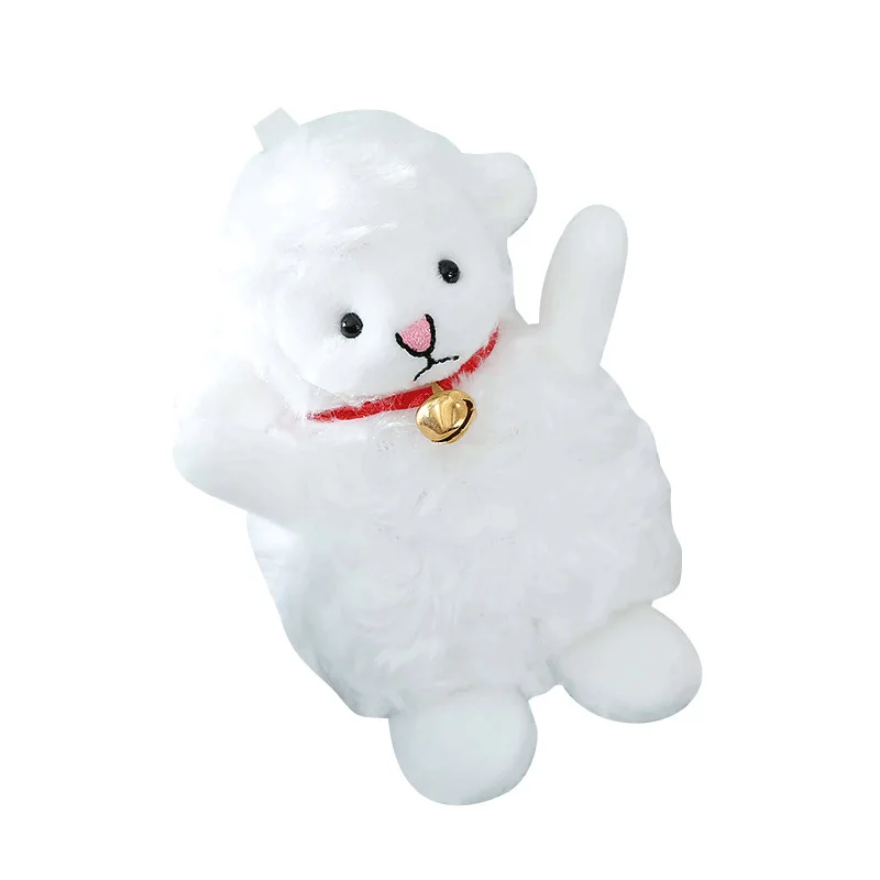 Pequena ovelha boneca internet celebridade brinquedo de pelúcia estudante bonito dinossauro boneca saco pingente chaveiro pingente chave do carro pingente