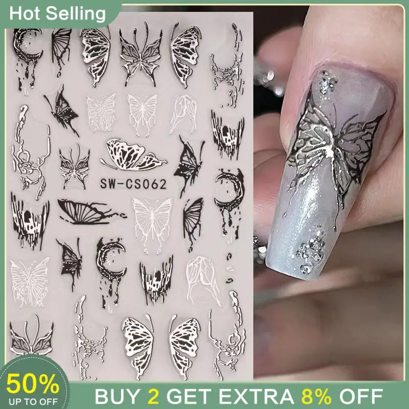 Fashion Nail Art Stickers Durable And Scratch Resistant Nail Sticker Exquisite Nail Design Bronzing Nail Art Stickers Butterfly