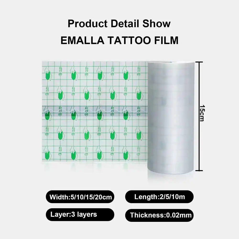 10/5/2M Waterproof Tattoo Film PU Tape Aftercare Protective Skin Healing Tattoo Adhesive Repairing Bandages Tattoo Accessories