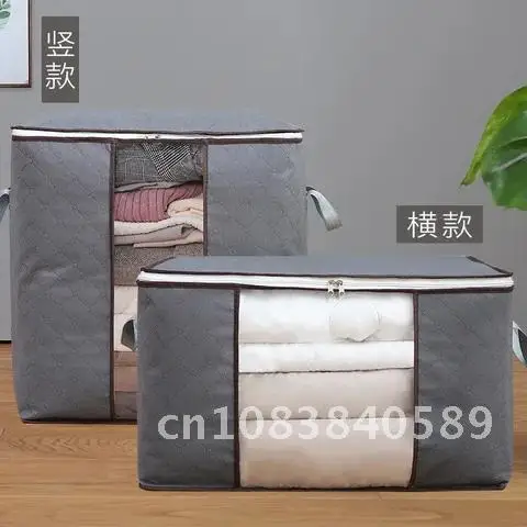 

Large Clothes Storage Bag Organizer For Bedding Foldable Quilt Storage Bag Clothing Finishing Household Cabinet Organizer