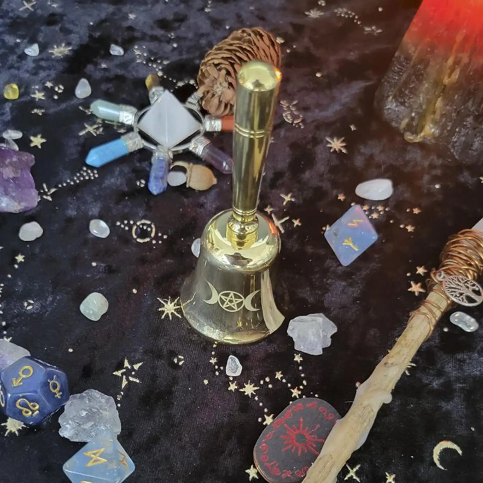 Ручной колокольчик, алтарь, латунный колокольчик для медитации, музыкальный инструмент, кольцо для благословения, колокольчик для детей, рождественский спортивный футбол, животное