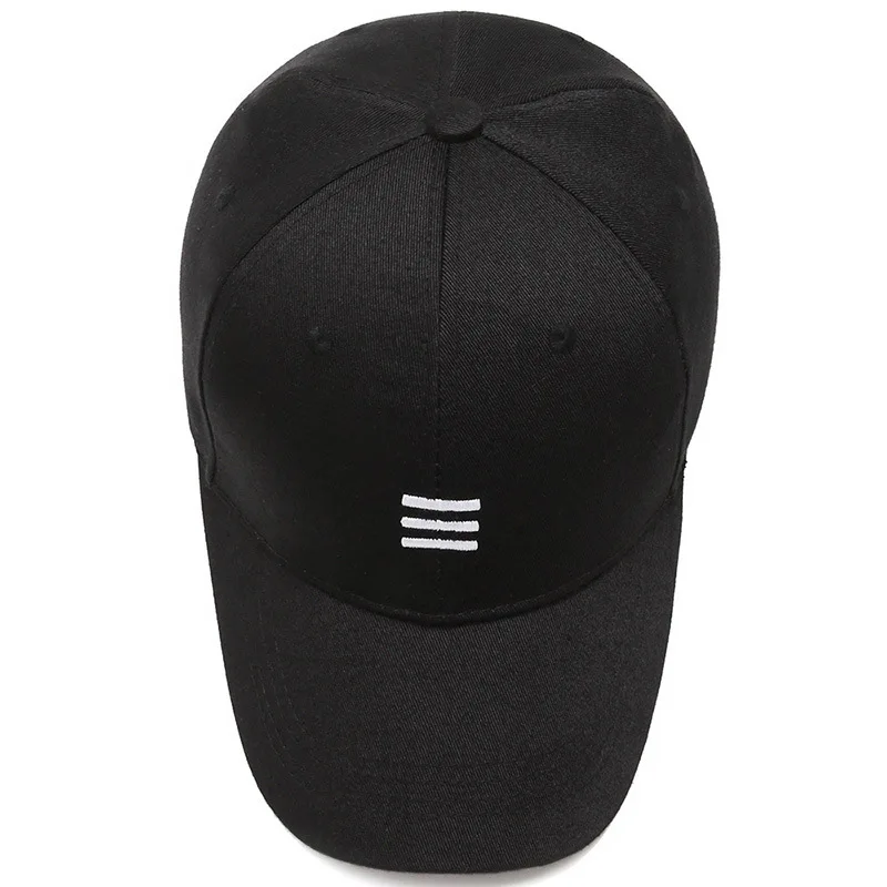 2024 Hat trendy simple three horizontal bars embroidered Summer Baseball Men Women's fashion leisure sunshade Cap