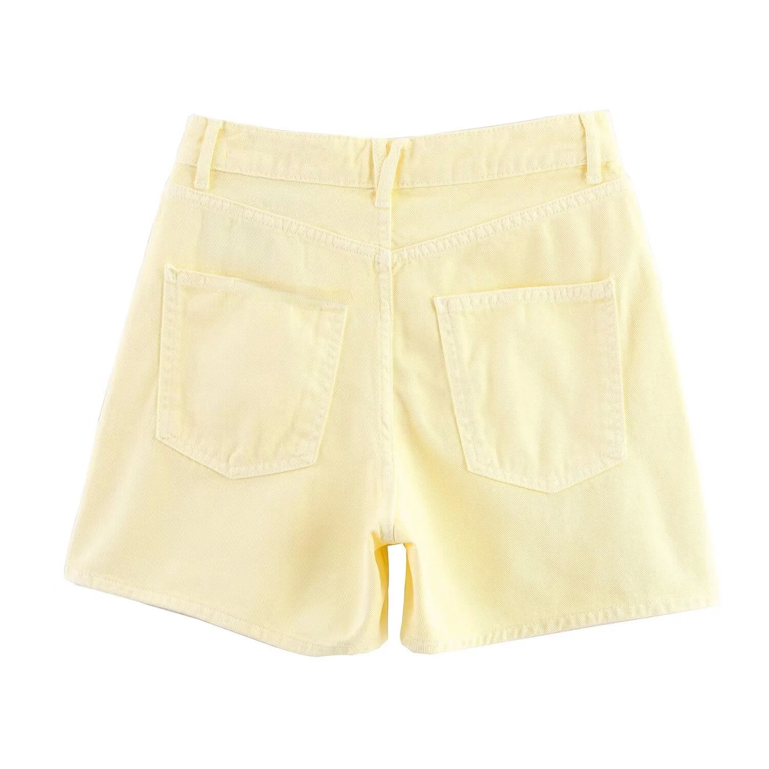 Taille haute français Sle Denim orts pour les femmes automne nouveauté coupe ample Micro tissu Polyester extensible Double boutonnage De...