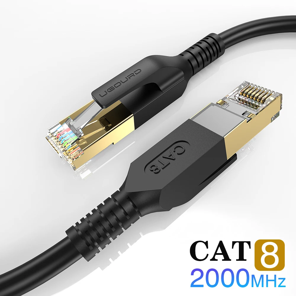 Cat 8 Ethernet-kabel Cat8 netwerkkabel Internet LAN 40 Gbps 2000 Mhz voor router Ps4 laptop 0,5 m - 5 m 10 m 15 m 20 m 30 m plat rond