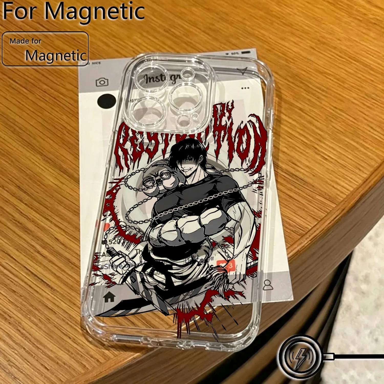 Anime Tojis Fushiguros Magnetic Phone Case for Samsung Galaxy S25 S24 S23 S22 S21 S20 FE Edge Plus Ultra 5G Soft Clear TPU Cover