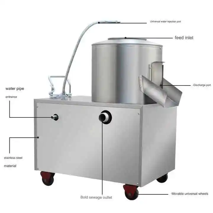 Commercial Industrial Household With Engine Potato Sweet Potato Ginger Peeler Carrot Washed Cleaning And Peeling Machine