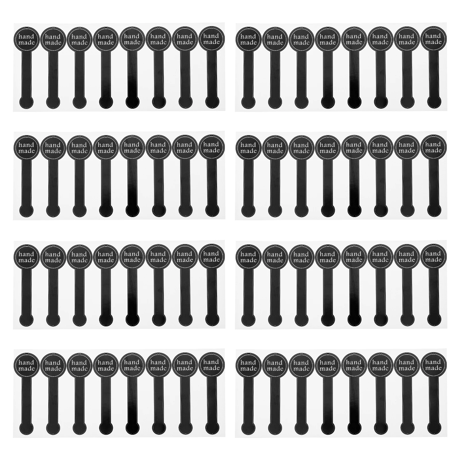 

200 Pcs Adhesive Stickers Black Sealing Labels Wrapping Tape DIY Craft Projects Self-Adhesive Stickers File Folder Tags