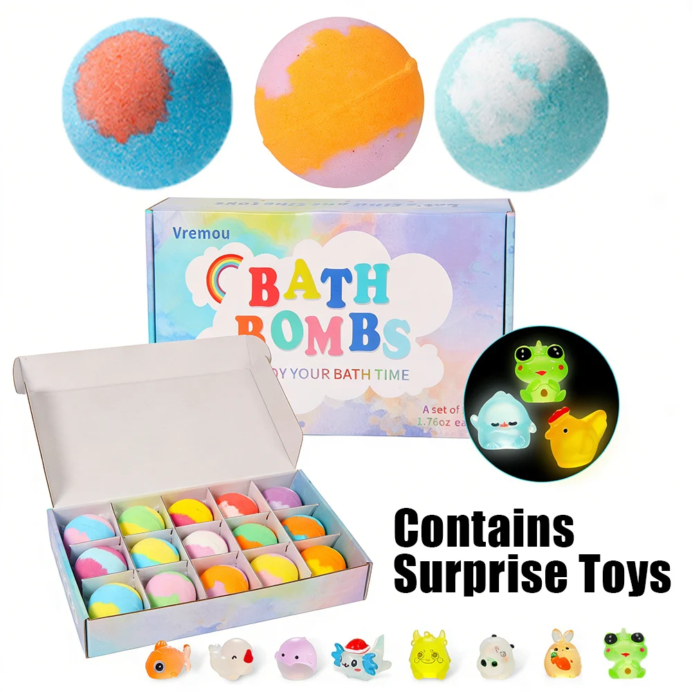 

Набор из 15 детских бомбочек для ванны с игрушками-сюрпризами: пусть дети полюбят купание!