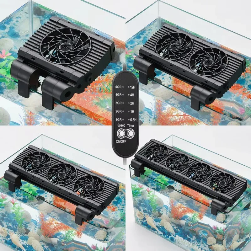 

Silent Adjustable Wind Speed Fish Tank Aquarium Cooling Fan Heat Dissipation Constant Temperature Culture Fishbowl Cooler Fans