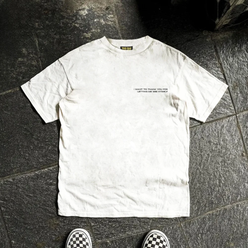 Breathable Loose Short Sleeve T-Shirt Unisex Comfortable Fit round Neck Design Sensual Pattern Studio Wang 220G Shoulder Version