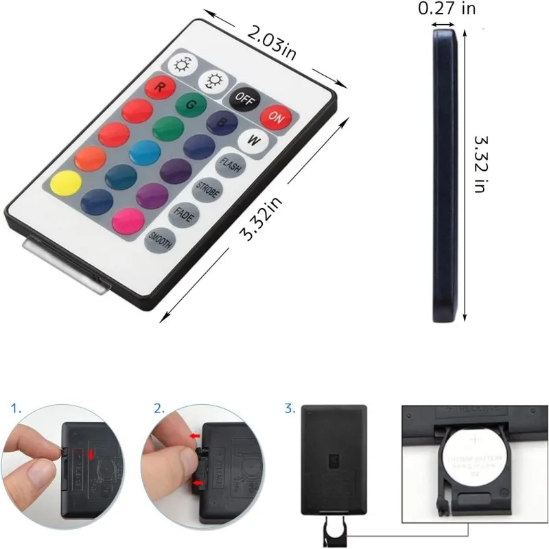 5050 USB 24-key Bluetooth/infrared LED strip light with remote control color-changing light, suitable for Christmas bedroom deco image 4