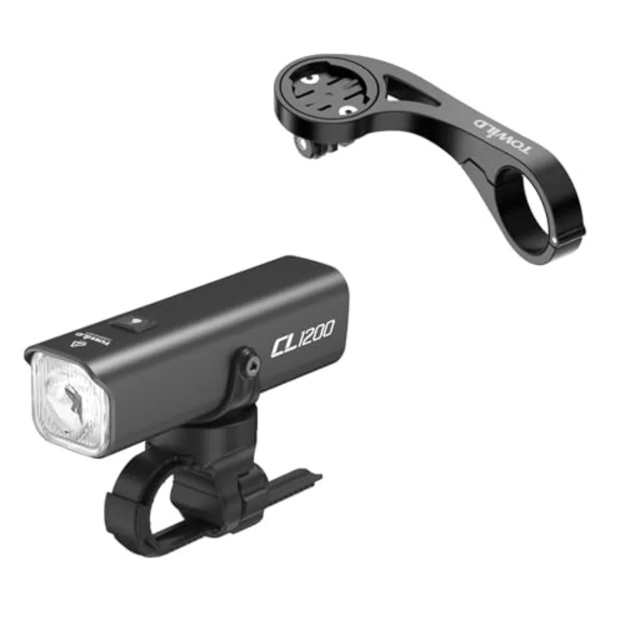 

CL1200 Bike Lights for Night RidingCompatible with Garmin/GoPro Mount 1200 Lumen Bright Bike Headlight 5000mAh Rechargeable Bat