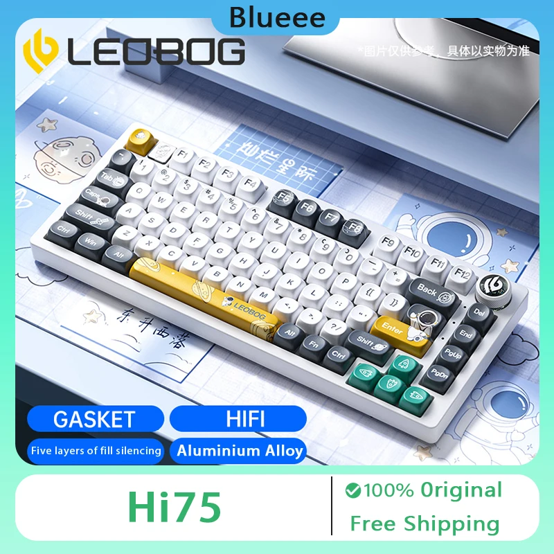 

LEOBOG HI75 Wired Mechanical Keyboard Aluminium Alloy Custom E-sports RGB Backlit Hot Swap 75% Layout HIFI Sound Gaming Keyboard