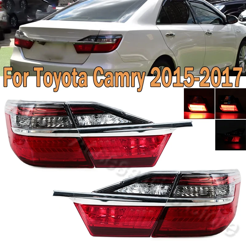 Car Tail Light Assembly Rear Brake Light Turn Signal Light Fog Light Taillight Tail Lamp For Toyota Camry 2015 2016 2017