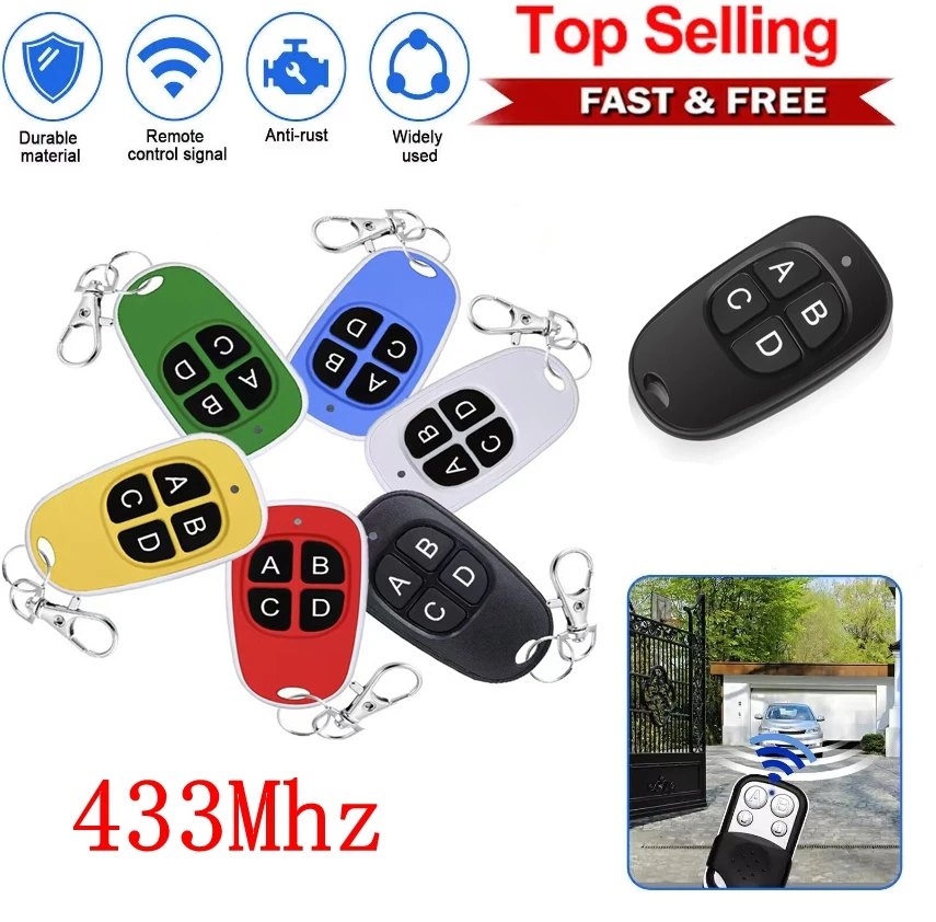

1PC Remote Control 433mhz Car Key Garage Door Gate Opener Controller Duplicator Clone Cloning Code
