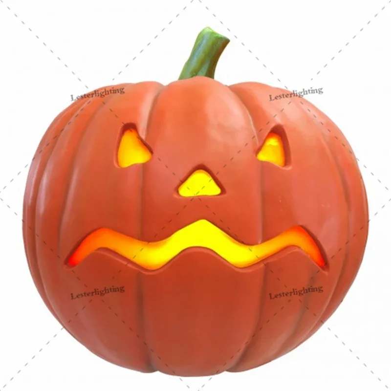 Customizable Fiberglass Creative Pumpkin Sculpture Funny Shopping Mall Halloween Easter Indoor And Outdoor