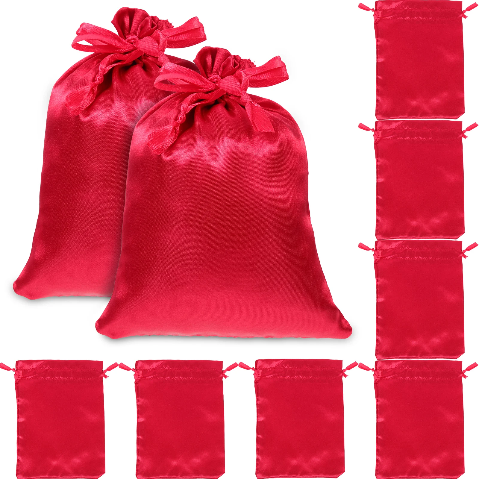 

20 Pcs Jewelry Gift Bags Satin Drawstring Small Lightweight Practical Storage Xmas C y Sweets Wedding Party Favor Bags