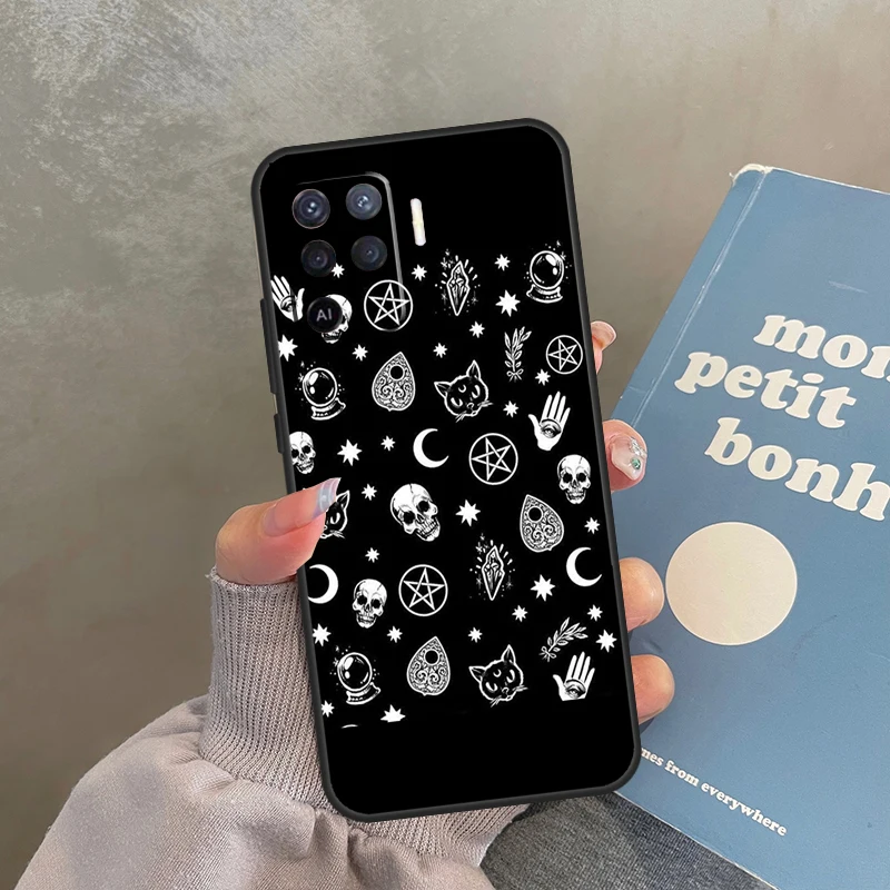 Gothic Halloween Phone Case For OPPO A17 A15 A78 A98 A54 A74 A94 A77 A52 A72 A5 A9 A53 A54s A57s A16 A76 A96