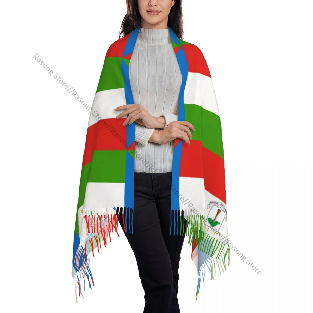 Herbst Winter Warme Schals Flagge Von Äquatorialen Guinea Mode Schal Quaste Schals Wrap Neck Stirnband Hijabs Stola