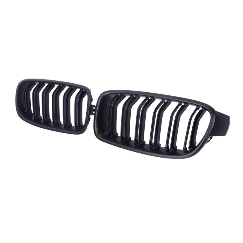 Xvip glänzender Double Line Style Front stoßstangen grill für BMW 3er F30 F31 F35 2013-19 320i 325i 328i Silber Diamant grill – Detail 8