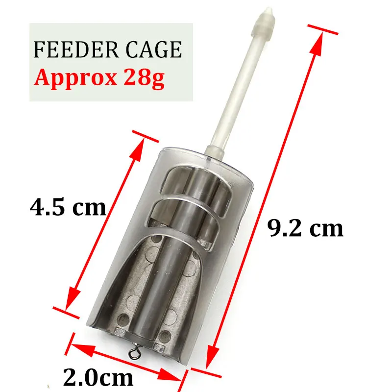 4pcs  Fishing Carp Method Feeder Bait Cage Fishing Trap Basket Feeder Holder Carp Rig Maggot Groundbait Cage For Carp Tackle