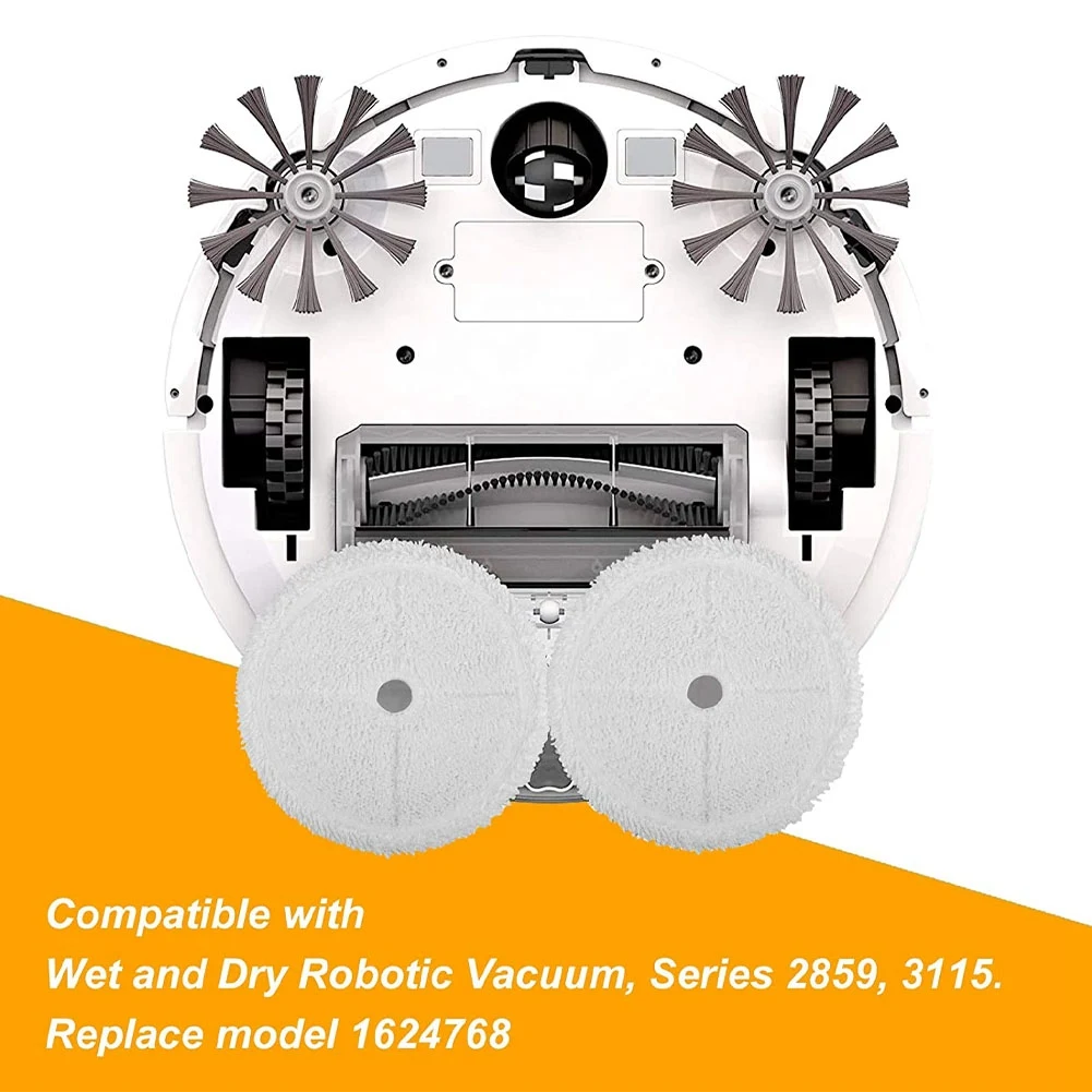 Steam Mops Pads Replacement for Bissell 3115 2859 Series SpinWave Wet and Dry Robot Vacuum Reusable Pad 6 Pack