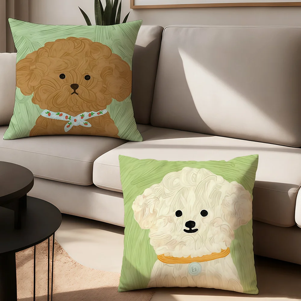 

cute dog Cartoon Pillow Case Office Cushions Suitable For Sofa Car Bedroom Decorative Cushion Cover