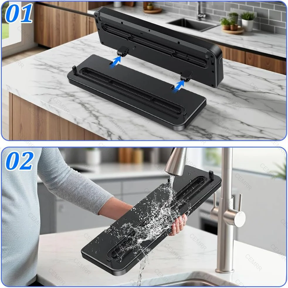Food Sealing Sealing Machine Built-in Vacuum Bags Kitchen Food Storage Seal Touch Button Dry/Wet Electric Vacuum Sealer Machine