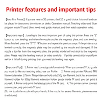 EasyThreed 3D Printer  Entry Level  Compatible with PLA TPU 1.75mm Filament  include Power Adaptor. 6