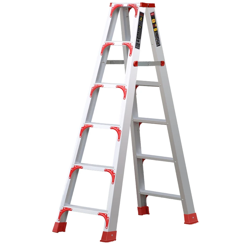 

Ladder herringbone ladder household folding telescopic lifting indoor multi-functional aluminum alloy thickened double-sided